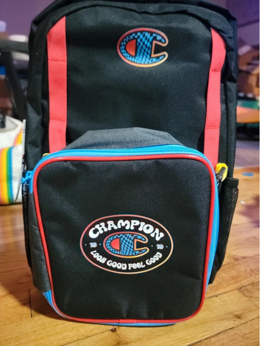 Champion bookbag and matching lunchbox set !!